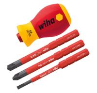 41230 Wiha Driver Bit Set 4 Pieces, Phillips, Pozidriv, Slotted