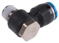 qslv-14-10 Festo QS Series Elbow Threaded Adaptor, R 1/4 Male to Push In 10 mm, Threaded-to-Tube Connection Style, 153092
