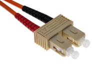 738-8506 RS PRO SC to SC Duplex Multi Mode OM1 Fibre Optic Cable, 62.5/125μm, Orange, 25m