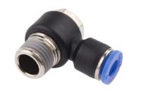 916-0851 RS PRO Elbow Threaded Adaptor, R 1/4 Male to Push In 6 mm, Threaded-to-Tube Connection Style