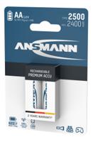 5035432 Ansmann MaxE AA NiMH Rechargeable AA Batteries, 2.5Ah, 1.2V - Pack of 2