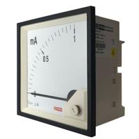 186-2500 RS PRO Analogue Panel Ammeter 1 (Input)mA DC, 92mm x 92mm, 1 % Moving Coil