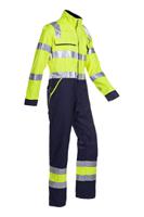 026vn2pf9-52r Sioen Uk Navy/Yellow Reusable Hi Vis Overalls, 52R
