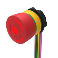 84-53312b40 EAO Twist Release Illuminated Emergency Stop Push Button, Panel Mount, 22.3mm Cutout, 1NC/1NO, IP65, IP66, IP67