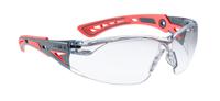 rushpspsis Bolle Safety RUSH+ Anti-Mist UV Safety Glasses, Clear PC Lens