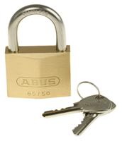 xr0065ib50ka8 ABUS Key Weatherproof Brass, Stainless Steel Weatherproof Padlock, Keyed Alike, 8mm Shackle, 50mm Body