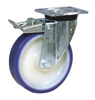 36021fr LAG Braked Swivel Castor Wheel, 300kg Capacity, 150mm Wheel
