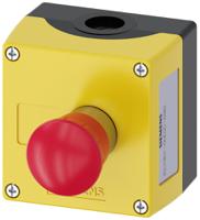 3su1801-0ne00-4ab2 Siemens SIRIUS ACT 3SU18 Series Twist Release Emergency Stop Push Button, Surface Mount, 1NO + 2NC, IP66, IP67, IP69