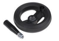 161-2007 RS PRO Black Glass-Fibre Reinforced Technopolymer Hand Wheel, 126mm diameter