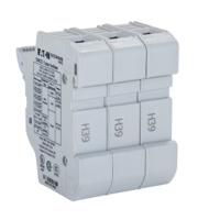 chcc3diu Eaton 30A Rail Mount Fuse Holder for 10 x 38mm Fuse, 3P, 600V ac