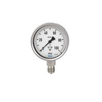 9857370 WIKA G 1/2 Analogue Pressure Gauge 0.06bar Bottom Entry 100mm Outside Diameter