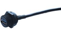 231-7884 RS PRO Straight, Panel Mount, Socket- Single Port Type A 3.0 IP67 Type A USB Connector