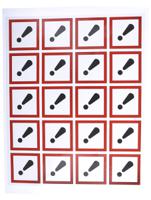818-7723 RS PRO Black, Red, White Gloss Polymeric Vinyl Safety Labels 40 mm x 40mm