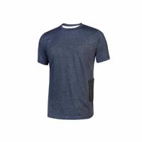 wey138db-l UPower Blue 100% Cotton Short Sleeve T-Shirt, UK- M, EUR- L