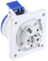 4231663 Scame IP44 Blue Panel Mount 2P + E Industrial Power Socket, Rated At 16A, 230 V