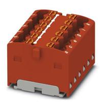 3002766 Phoenix Contact Distribution Block, 12 Way, 2.5mm², 17.5A, 450 V, Red