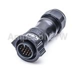 dd-18bfma-ql8mp0 Amphenol Industrial Circular Connector, 18 Contacts, Cable, Standard Connector, Plug, Male, IP68, X-LOK Series