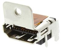 1-1747981-1 TE Connectivity Type A 19 Way Female Right Angle HDMI Connector