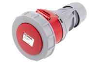 3183247-7 Scame, Optima Seven IP66, IP67 Red Cable Mount 6P + E Industrial Power Socket, Rated At 32A, 415 V