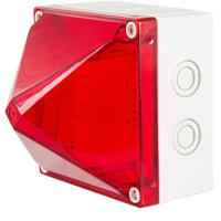 led700-05-02 Moflash LED700 Series Red Multiple Effect Beacon, 85 → 280 V, Surface Mount, LED Bulb, IP66, IP67