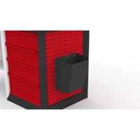 etab-poub SAM Steel Storage Bin, Black, Red