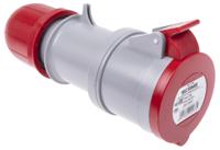 3133247 Scame IP44 Red Cable Mount 3P + N + E Industrial Power Socket, Rated At 32A, 415 V
