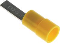 613-9823 RS PRO Insulated Crimp Blade Terminal 14mm Blade Length, 4mm² to 6mm², 12AWG to 10AWG, Yellow