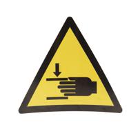 813-4454 RS PRO Black/Yellow/White Vinyl Safety Labels, Symbol-Text 100 mm x 100mm