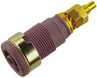 972354109 Hirschmann Test & Measurement Violet Female Banana Socket, 4 mm Connector, Solder Termination, 32A, 1000V ac/dc, Gold