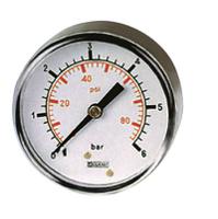 235-1290 RS PRO BSP 1/8in Analogue Pressure Gauge 60psi Back Entry 40mm Outside Diameter