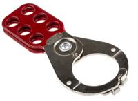 805-5500 RS PRO Red 6-Lock Steel Hasp Lockout, 38mm Shackle, 38mm Attachment