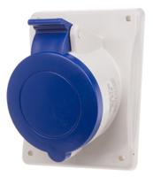 4133263 Scame IP44 Blue Panel Mount 2P + E Heavy Duty Power Connector Socket, Rated At 32A, 230 V