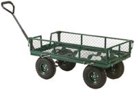 251-968 RS PRO Mesh Sided Steel Platform Trolley, 1070 x 515 x 1170mm, 250kg Load