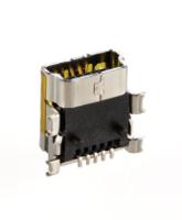 67503-1020 Molex Right Angle, SMT, Socket- Single Port Type Mini B 2.0 USB Connector