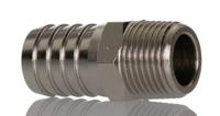 176-2025 RS PRO Hose Connector Hose Tail Adaptor, BSPT 3/8in 16mm ID, 5 MPa, 50 bar