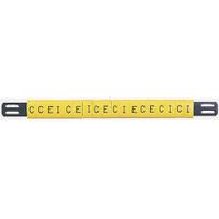 901-10180 HellermannTyton Ovalgrip Slide On Cable Markers, Black on Yellow, Pre-printed "9", 2.5 → 6mm Cable,