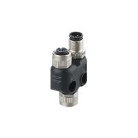 e12529 ifm electronic Side Entry, Top Entry 1 Pole M12 Plug to 2 Pole M12 Socket Adapter