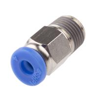 916-0707 RS PRO Straight Threaded Adaptor, R 1/8 Male to Push In 4 mm, Threaded-to-Tube Connection Style