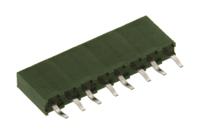 215297-8 TE Connectivity AMPMODU HV100 Series Straight Through Hole Mount PCB Socket, 8-Contact, 1-Row, 2.54mm Pitch, Solder