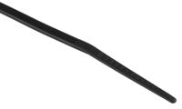 811-1577 RS PRO Cable Tie, Heat Stabilised, 100mm x 2.5 mm, Black Nylon, Pk-100