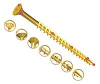 zzv60223 UNIFIX VORTEX Pozidriv Countersunk Steel Wood Screw, Yellow Passivated, Zinc Plated, 3.5mm Thread, 40mm Length