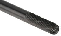 p80560x60 Dormer P805 Series Ball Nosed Cylinder Burr, 6.0mm Capacity, Carbide Blade