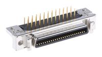 10250-5212pl 3M, 102 Female 50 Pin Right Angle Through Hole SCSI Connector 2.54mm Pitch, Solder