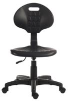 625-806 RS PRO Black Polyurethane Operator Chair, 100kg Weight Capacity