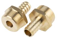 146-3028 RS PRO Hose Connector, Straight Hose Tail Adaptor, BSPT 3/4in 1/2in ID, 25 bar