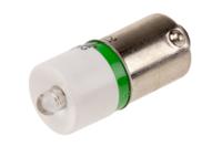 210-642 RS PRO Green LED Indicator Lamp, 48V ac/dc, BA9s Base, 10mm Diameter, 920mcd
