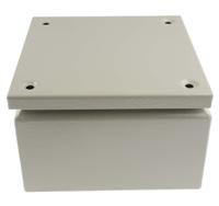 122-096 RS PRO Grey Steel Junction Box, IP66, 200 x 200 x 120mm