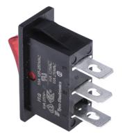 1634202-5 TE Connectivity Illuminated SPST, On-Off Rocker Switch Panel Mount