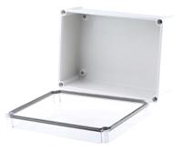 e2736 CAHORS GRP Combiester Series Grey Fibreglass Enclosure, IP66, Transparent Lid, 360 x 270 x 171mm