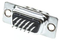 09561617700 HARTING D-Sub High Density 15 Way Through Hole D-sub Connector Plug, 2.29mm Pitch